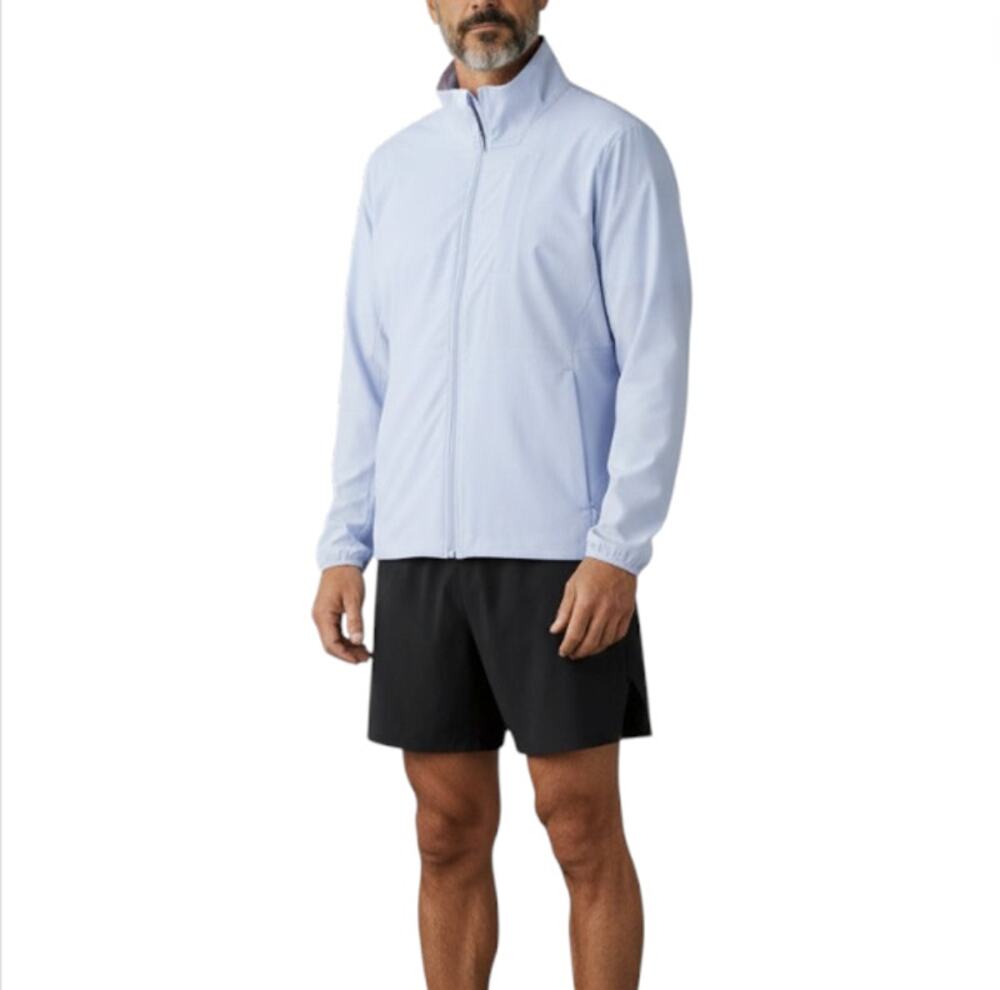 LULULEMON Sojourn Windbreaker Jacket Men Sz XL Light Blue Packable Versatile
